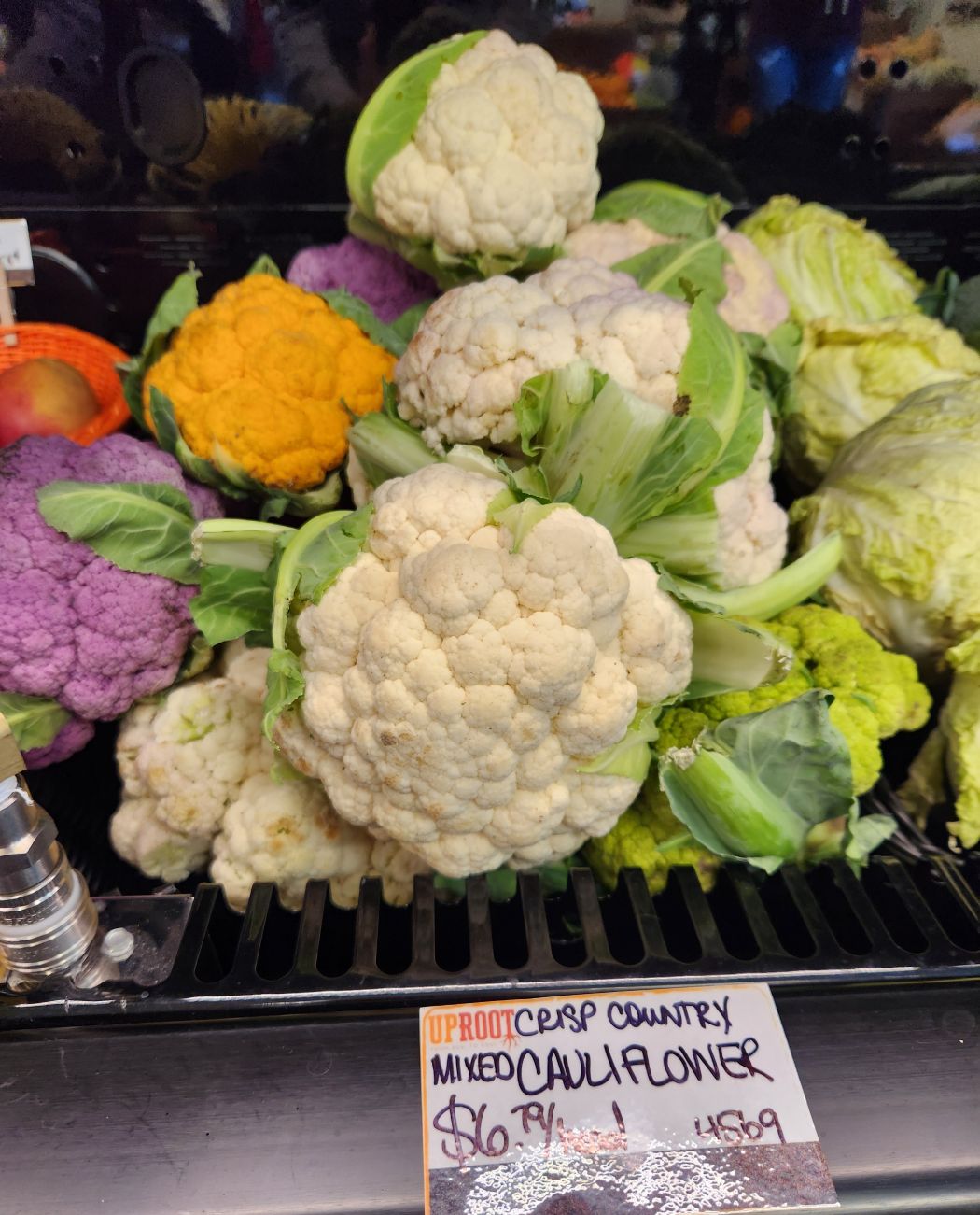 Fresh produce (cauliflower) at Uproot Market & Eatery